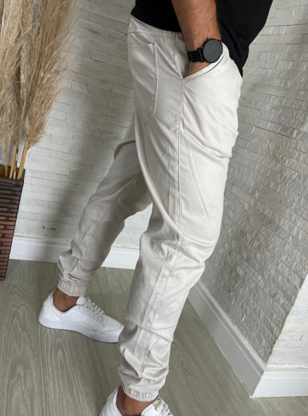 Light beige jogger pants