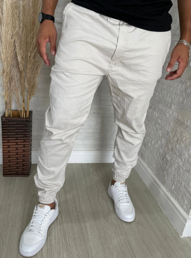 Light beige jogger pants