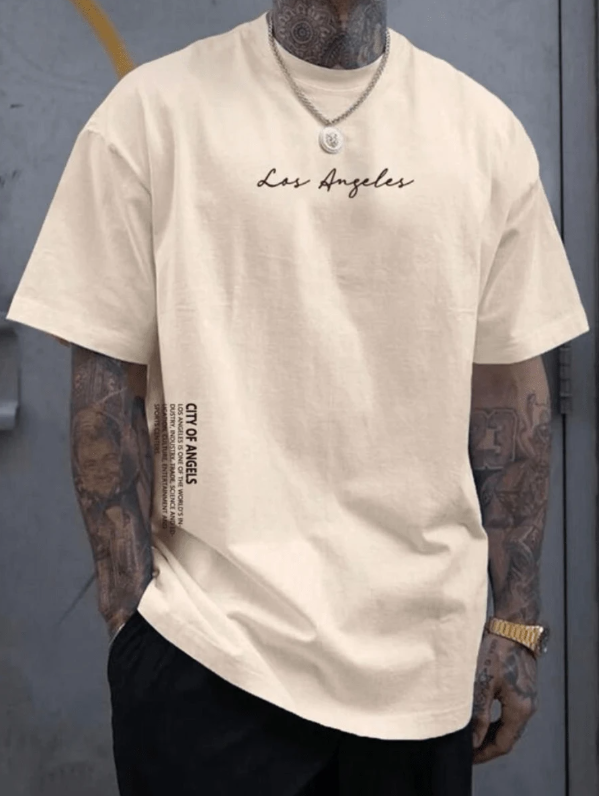 Camiseta Masculina Los Angeles 100% Algodão - Ninbus