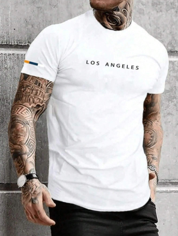 Camiseta Los Angeles Detalhe Manga