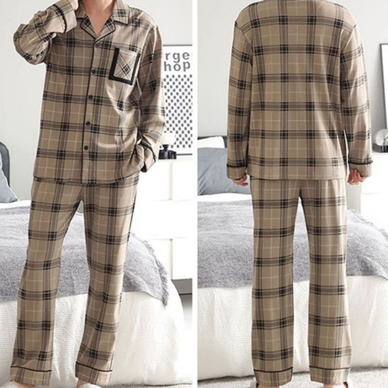 Pijama masculino de algodão bege - Ninbus