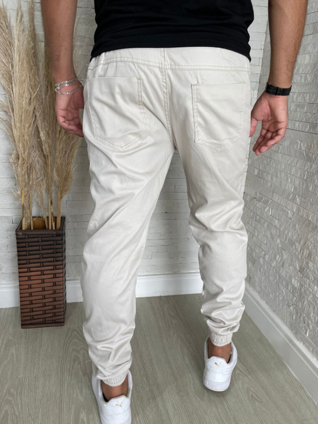 Light beige jogger pants