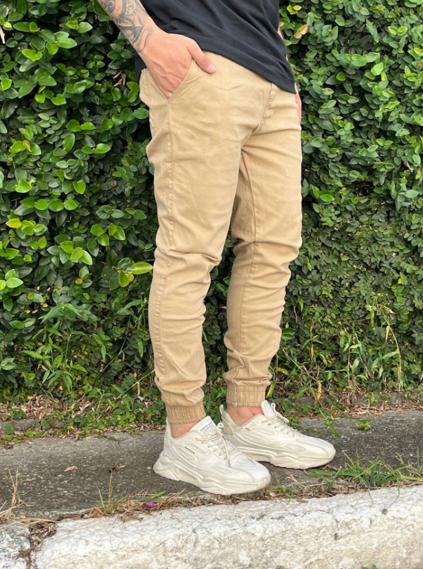 Beige Jogger Pants