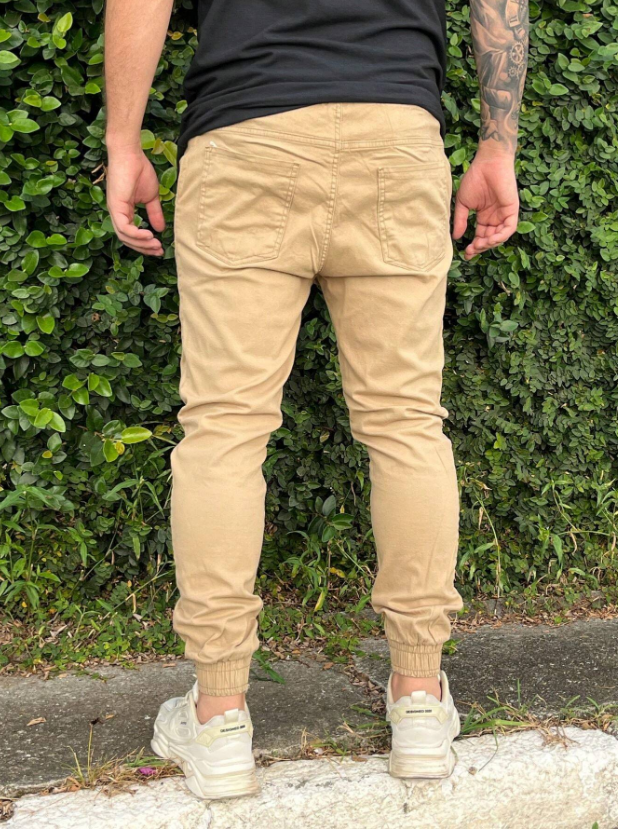 Beige Jogger Pants