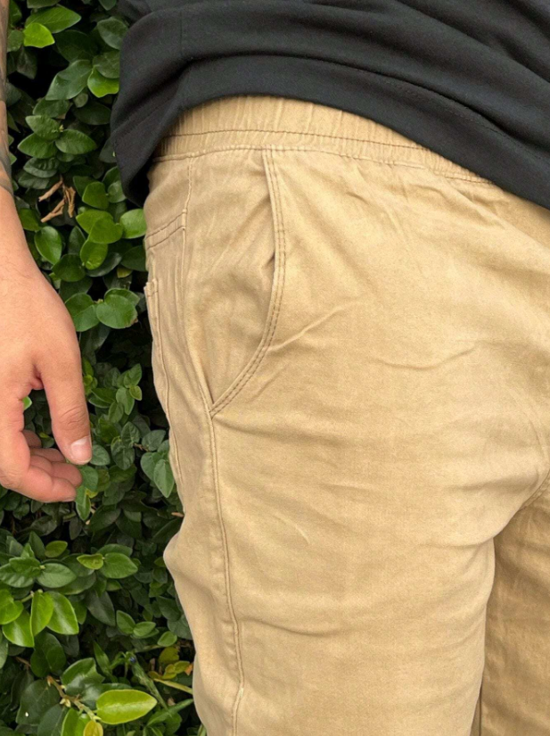 Beige Jogger Pants